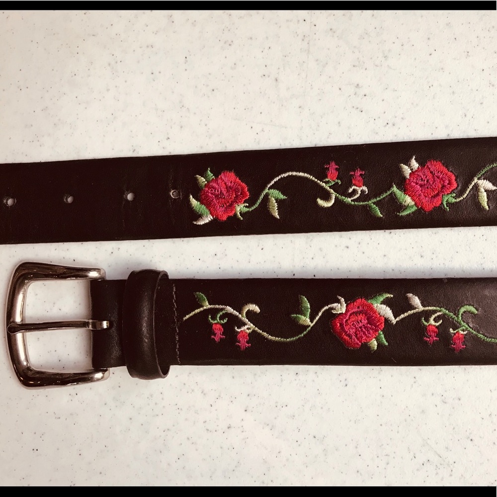 🆕 Genuine Leather Embroidered Belt